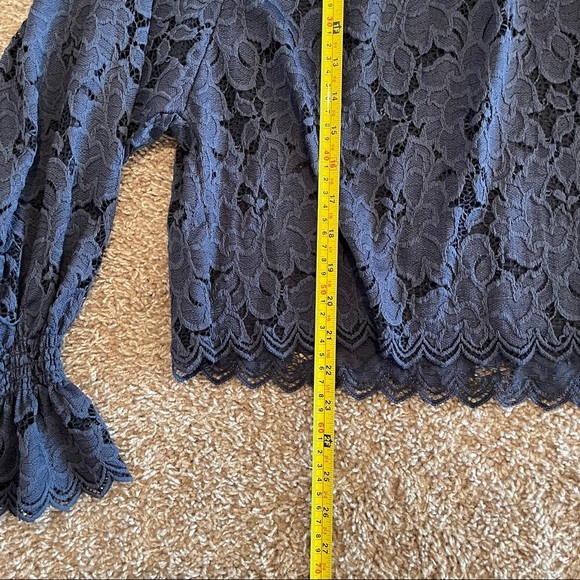 Free People | Olivia Lace Top | Navy | Size Small - Picture 5 of 10